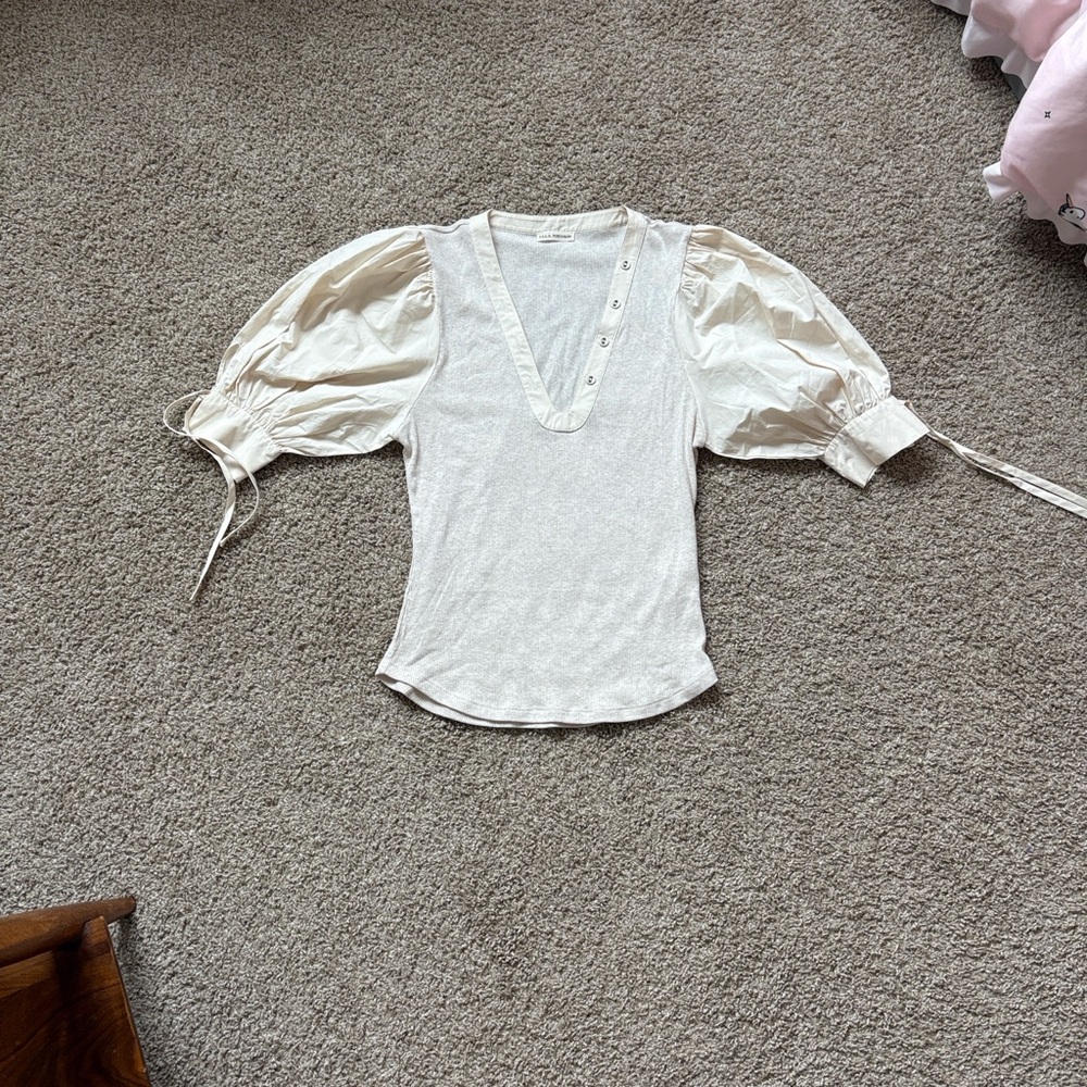 Ulla Johnson Cream Puff Sleeve Blouse